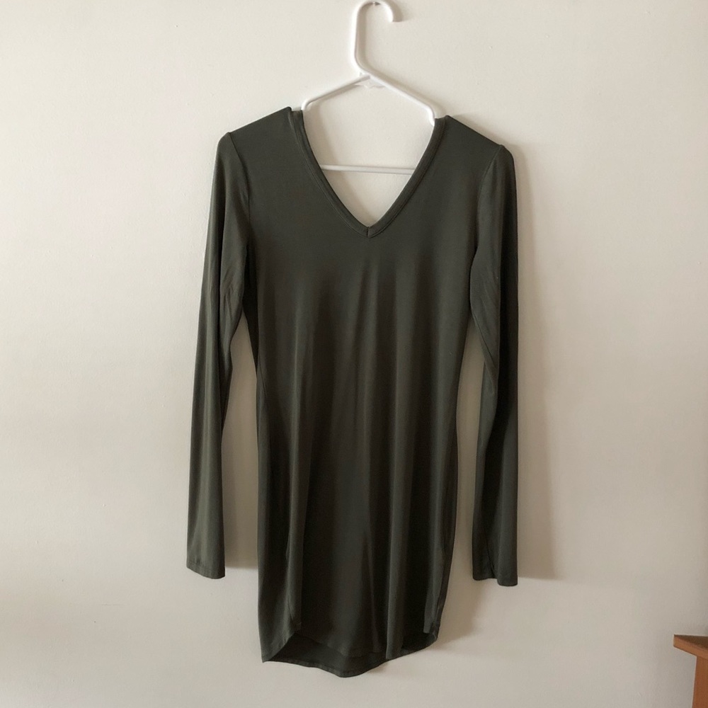 NWOT Olive Green Long Sleeve Bodycon Dress 👗